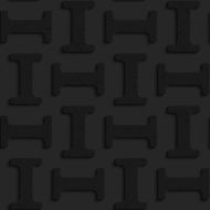Black textured plastic solid small double T