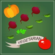 Vegetarian concept Dietetic food and healthy lifestyle