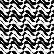 Black and white alternating waves with diagonal cut