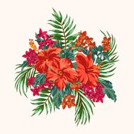 Bouquet of tropical flowers N4