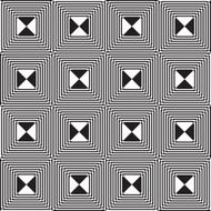 Black and white alternating squares four ray cut