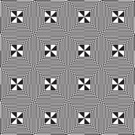 Black and white alternating squares eight ray cut