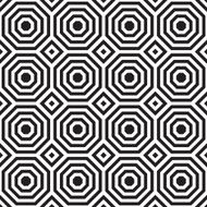 Black and white alternating octagons with squares