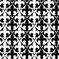 Black and white alternating Fleur-de-lis