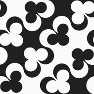 Black and white alternating diagonal clubs