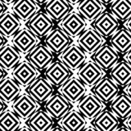 Black and white alternating circles cut through squares diagonal