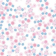 light background romantic floral seamless pattern N2