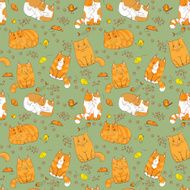 cute cats seamless pattern N7