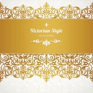 Vector ornate seamless border in Victorian style N4