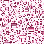 Christmas and New Year&#039;s seamless pattern N20