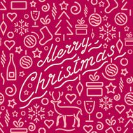 Christmas and New Year&#039;s seamless pattern N22