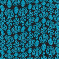 warped damask pattern turquoise black