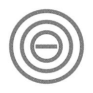 Greek national antique round pattern vector