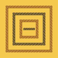 Greek meander frames vector
