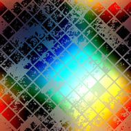 Grunge colored mosaic on blurred background