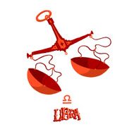 Astrological zodiac sign Libra Isolated vector illustration on white background N2
