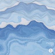 Abstract landscape background Mosaic vector illustration