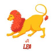 Astrological zodiac sign Leo Isolated vector illustration on white background N2