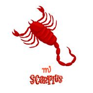 Astrological zodiac sign Scorpio Isolated vector illustration on white background N2