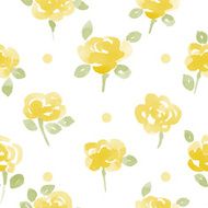 little cute watercolor flowers seamless vector pattern N3