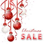 Christmas sale with baubles