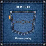 jeans blue texture material with pocket denim background