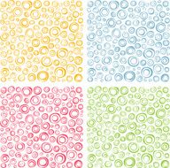 irregular concentric circles pattern set in different colors