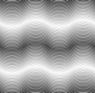 Black and white seamless pattern wave line style N4