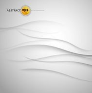 Waves from paper on Abstract white background