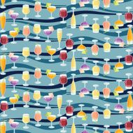 pattern with cocktail