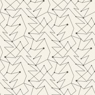 Seamless christmas tree line pattern tile background geometric