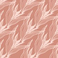 Autumn Flowers vector seamless pattern Floral background N5