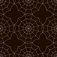 Seamless black and white pattern of spider web