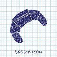 Vector croissant icon Food Eps10 N2