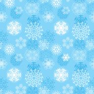 Vector illustration snowflakes seamless pattern N2