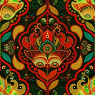 Ornamental paisley seamless pattern