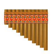 Realistic portrayal of the pan flute with traditional Indian