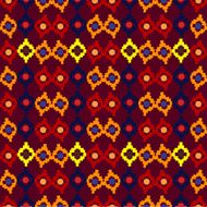 Tribal seamless pattern of rhombuses Vector illustration