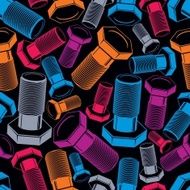 Bolt 3d vector seamless pattern Creative background