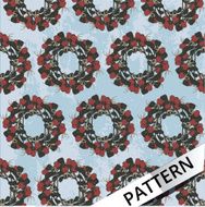 Pattern With Wreaths Christmas Winter