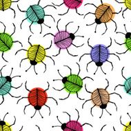 Seamless pattern with beetle