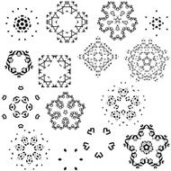 Vector Snowflakes Set Christmas snowflakes