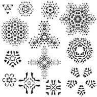 Snowflakes Christmas vector icons Snow flake collection graphic art