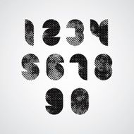 Black and white dotty graphic decorative numbers N2