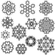 Vector set of vintage snowflakes for your winter design