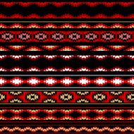Colorful red white and black aztec striped ornaments geometric ethnic