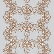 Vector Lace Pattern Hand Drawn Mehndi Style Ornament N2