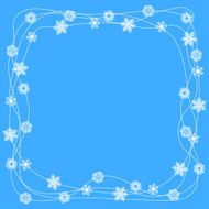 Christmas snowflakes frame