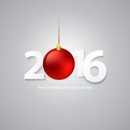 2016 Merry Chrstmas and Happy New Year Background Vector illustration