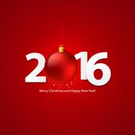 2016 Merry Chrstmas and Happy New Year Background Vector illustration N2